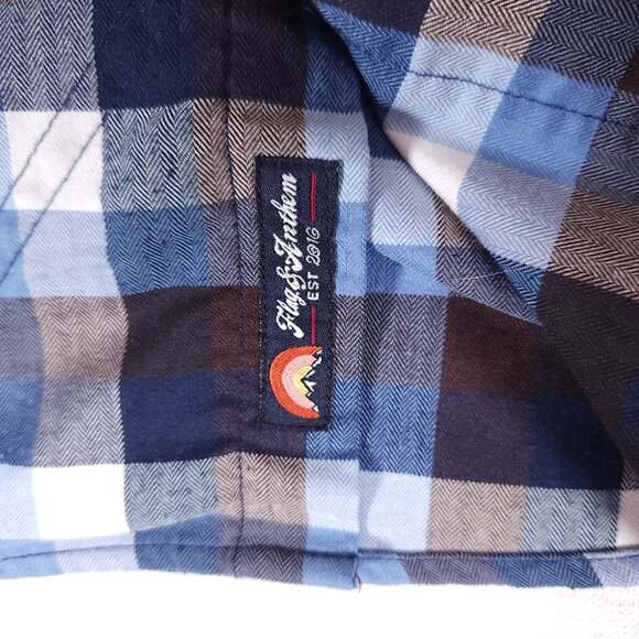 Flag & Anthem Madeflex Button Shirt Large Long Sleeve Roll Tab UPF Wicking - Picture 11 of 16